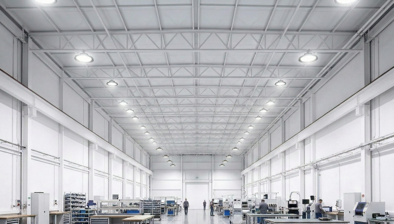 Nave industrial iluminada led